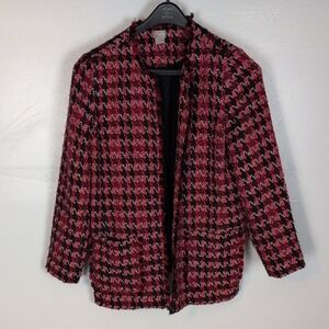Chico's Tweed Open Front Jacket